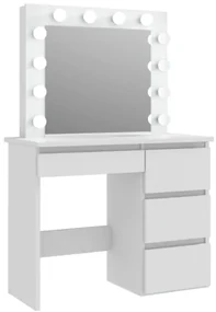 Bestent Toaletný stolík s LED zrkadlom Cleopatra White
