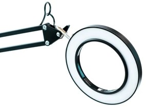 Brilagi - LED Stmievateľná stolná lampa s lupou LED/12W/5V 3000/4200/6000K čierna