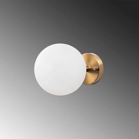 Nástenné svietidlo v bielej a bronzovej farbe ø 15 cm Atmaca – Opviq lights