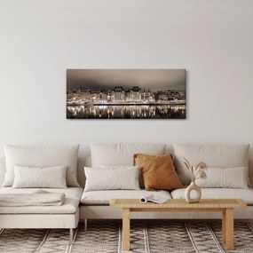 Obraz mesta v šere (120x50 cm)