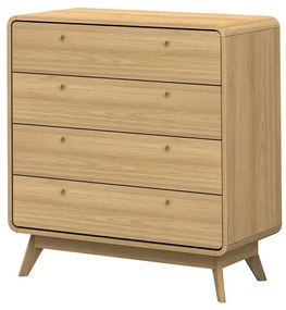 Vysoká komoda v dekore duba v prírodnej farbe 80x88 cm Cassie - Støraa