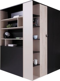 Meblar Rohová skriňa Planet PL01 (2 farby) Farba: Čierna