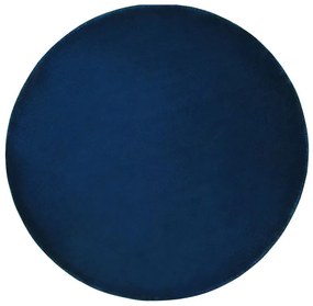 Okrúhly viskózový koberec ⌀ 140 cm tmavomodrý GESI II Beliani