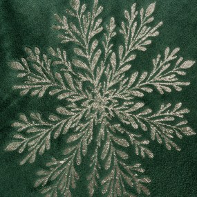 VIANOČNÁ FLANELOVÁ DEKA SNOW GOLD 150X200 CM VZOROVANÁ