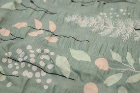 Krepové obliečky WILD FLOWERS mentolové Rozmer obliečky: 70 x 90 cm | 140 x 200 cm