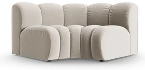 Krémový zamatový modul pohovky (variabilný roh) Lupine – Micadoni