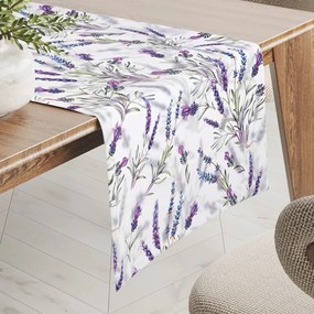 Biante Teflónový behúň na stôl TF-072 Levandule na bielom 35x140 cm