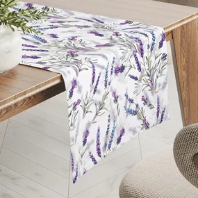 Biante Teflónový behúň na stôl TF-072 Levandule na bielom 35x180 cm