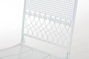 Kovová skladacia stolička Kiran - Biela