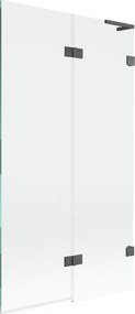 Mexen Lunar L, 2-krídlová vaňová zástena pravá 100 x 150 cm, číre sklo, grafitová, 897L-100-100-66-00-P