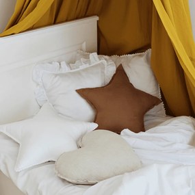 Lněný polštář hvězda čokoládová 50 cm