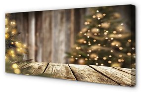 Obraz na plátne Dosky vianočné stromčeky 125x50 cm