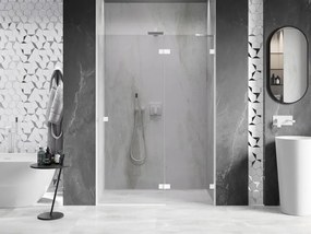 Mexen, Mexen Lunar pravé otočné sprchové dvere 140 cm, transparentné, biele - 834-140-000-20-00-P