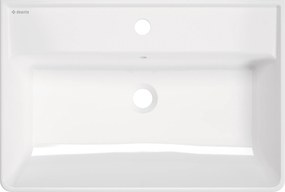 Deante Temisto, keramické umývadlo na dosku/závesné s poličkou pod batériu 610x410x112 mm, biela, CDT_6U7S