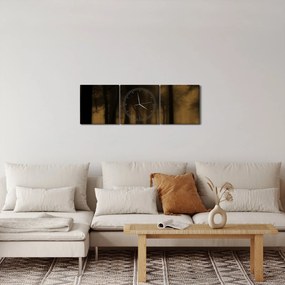 Obraz - Temný les (s hodinami) (90x30 cm)