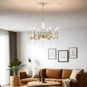 Luster na reťazi CASTRO 8xE14/40W/230V zlatý