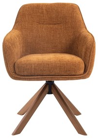 Oranžové čalúnené jedálenské kreslá v súprave 2 ks Avola – Unique Furniture