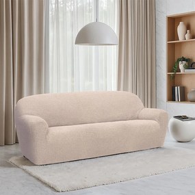 Super strečové poťahy RUBINIA smotanová dvojkreslo (š. 140 - 180 cm)