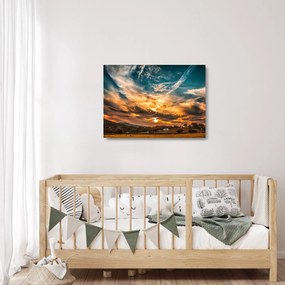 Sklenený obraz mračien (70x50 cm)