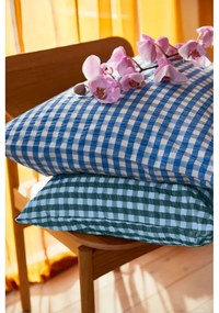 Zelené/modré krepové obliečky na jednolôžko 140x200 cm Bæk&amp;Bølge – JUNA