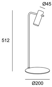 LEDS-C4 Nude Curved stolová lampa E27 čierna