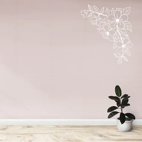 Sablio Samolepka na stenu: Květinový ornament 4 - 78x90 cm