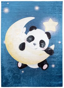 Detský koberec s motívom pandy na mesiaci