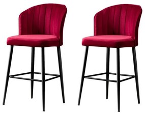Súprava barových stoličiek Rubi Claret Red, 2 ks, 2 ks
