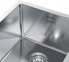 Erga HD, 1-komorový oceľový drez 370x450x210 mm, oceľová, ERG-MLS-HD3745