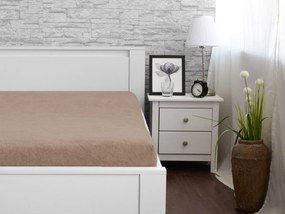 XPOSE® Detská froté plachta Exclusive - hnedá 70x140 cm