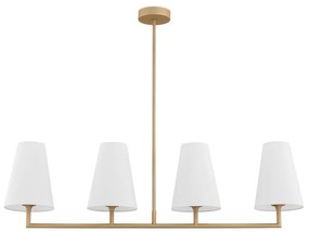 Argon 1828 - Luster na tyči SAFIANO 4xE27/15W/230V zlatá