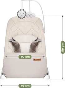 Detské hojdacie kreslo Moon 10 béžové