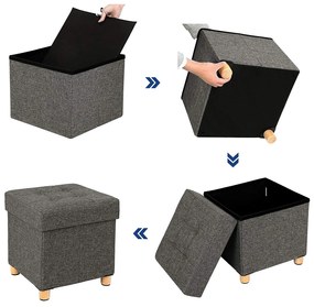 Taburetka Rothike tmavosivá