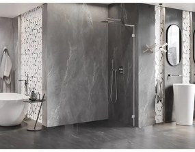 Mexen, Mexen Lunar L sprchová stena pravá 60 x 200 cm, priehľadná 8 mm, chróm - 830L-060-000-01-00-P