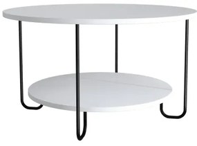 Konferenčný stolík CORRO 45x80 cm biela/čierna