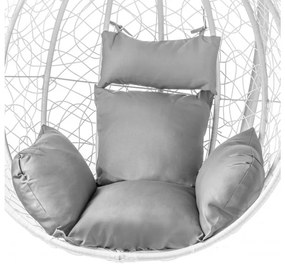 AKCIA Biele závesné kreslo KOKON bez stojanu II. akosť