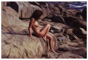 Obraz - Maľba ženy (90x60 cm)