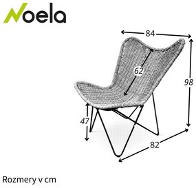 Noela Záhradné kreslo z umelého ratanu Edland