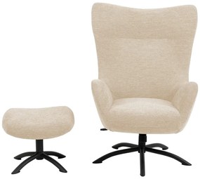 Set krémovobieleho ušiaka a podnožky Actona Talgarth