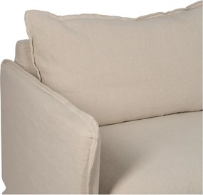 Krémová ľanová pohovka 200 cm – Ixia