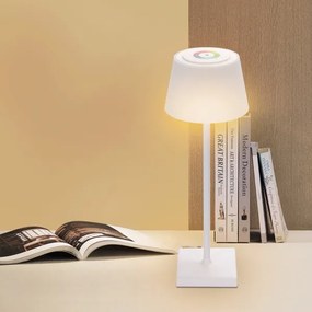 Aigostar - LED RGBW Vonkajšia stmievateľná nabíjacia lampa 4W/5V 3600mAh biela IP54