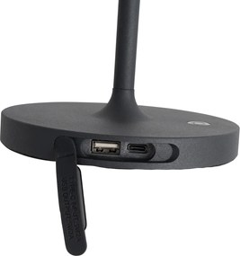 Sada 2 moderných nabíjateľných stolových lamp bielych - Maloi