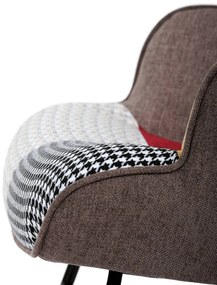 Hojdacie kreslo FABIAN — kov, masív, látka, patchwork