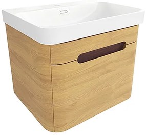 Kúpeľňová skrinka s umývadlom SAT Fusion 57,5x43x45 cm dub medový mat SATFUSION60DMU, 1 ks