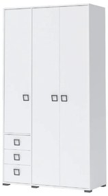 Skriňa 3D3S Kiki P33-BE/KI-15 white/white