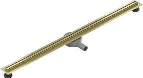 Mexen Flat 360° Slim sprchový žľab 110 cm, zlatá matná, 1A41110