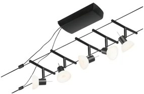 Paulmann 94450 - SADA 5xGU5,3/10W Bodové svietidlo SHEELA 230V čierna