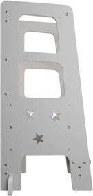 Rastúca detská učiaca veža, biela, výškovo prispôsobiteľná