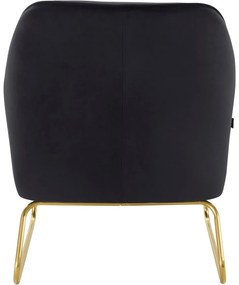 Čierne zamatové kreslo Joshua - Støraa