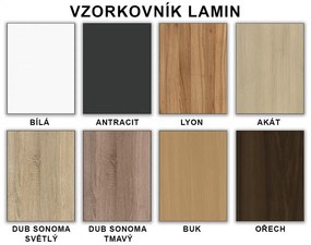 Nabytekmorava Zásuvková komoda Alfa 5 farba lamina: orech lyon 9614